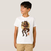 Weerwolf Meisje Cartoon T-shirt (Voorkant volledig)