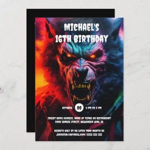 Weerwolf monster volwassenen halloween enge wezens kaart