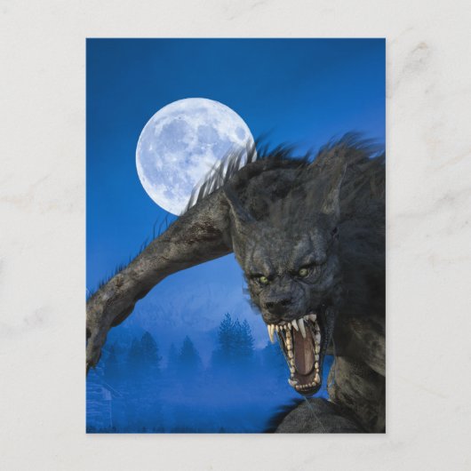 Weerwolf Moon Lycanthrope Halloween Briefkaart (Voorkant)