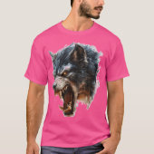 Weerwolf Mythische Motief Fantasy Illustratie T-shirt (Voorkant)