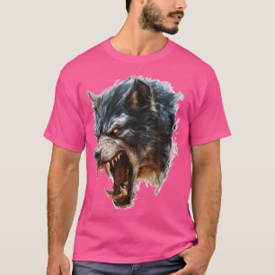 Weerwolf Mythische Motief Fantasy Illustratie T-shirt