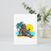 weerwolf op vakantie briefkaart (Staand voorkant)