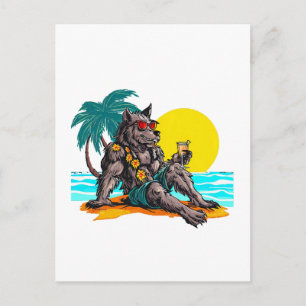weerwolf op vakantie briefkaart