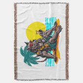 weerwolf op vakantie deken (Voorkant Verticaal)