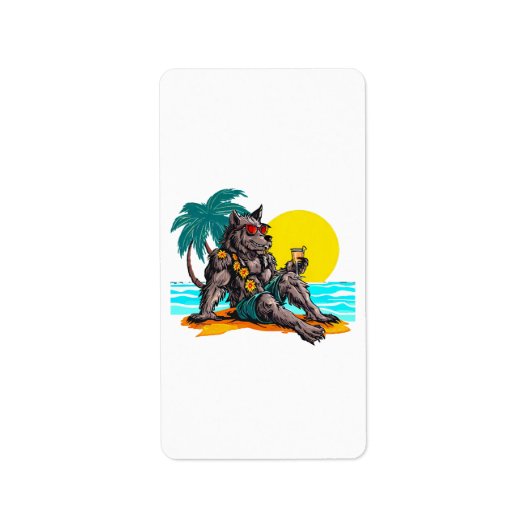 weerwolf op vakantie etiket (Voorkant)
