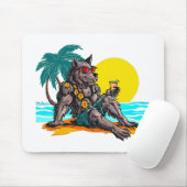 weerwolf op vakantie muismat (Met muis)