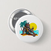 weerwolf op vakantie ronde button 5,7 cm (Voorkant /achterkant)