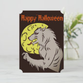 Weerwolf op volle maan kaart (Staand voorkant)