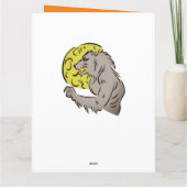 Weerwolf op volle maan kaart (Achterkant)