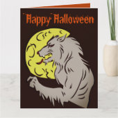 Weerwolf op volle maan kaart (Voorkant)