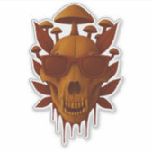 weerwolf-paddenstoelenschedel sticker (Voorkant)