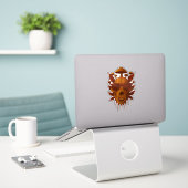 weerwolf-paddenstoelenschedel sticker (Laptop op bureau)
