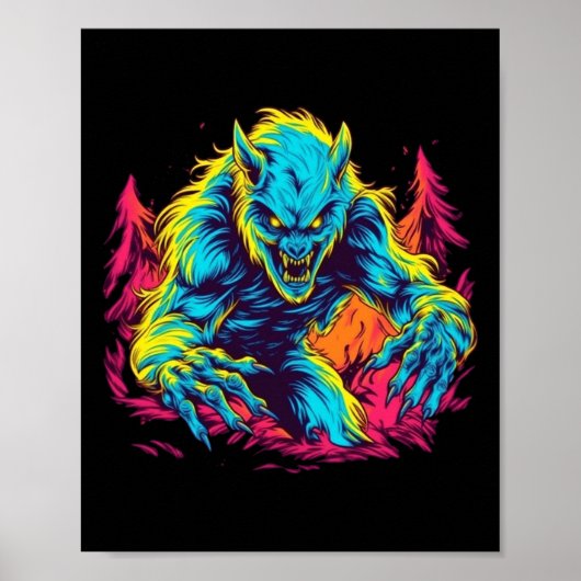 Weerwolf Pranks - Lunar Mischief voor Halloween Poster (Voorkant)