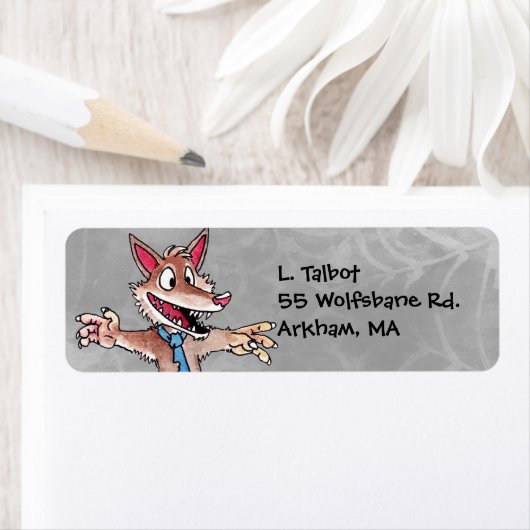 Weerwolf retouradreslabel etiket (Insitu)