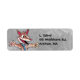 Weerwolf retouradreslabel etiket