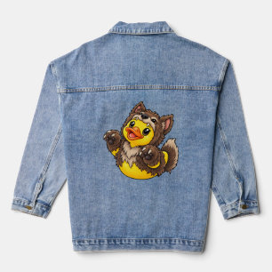 Weerwolf Rubber Eend Halloween Kostuum Denim Jacket