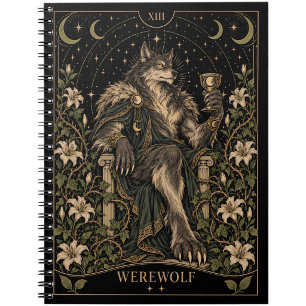Weerwolf, Starlit Tarot Kunst Notitieboek