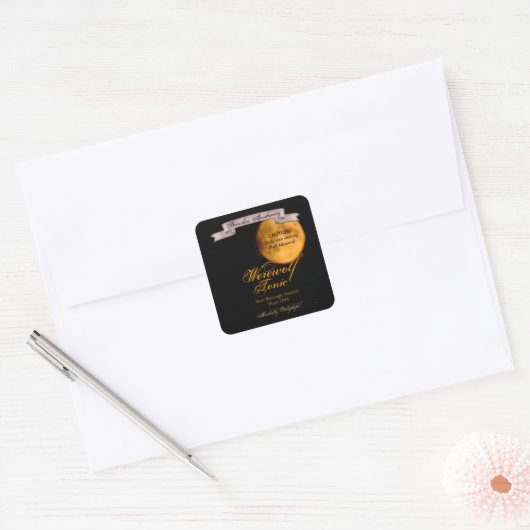  weerwolf tonic halloween flesje Stickers (Envelop)