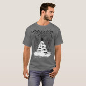 Weerwolf transformatie voetafdrukken t-shirt (Voorkant volledig)