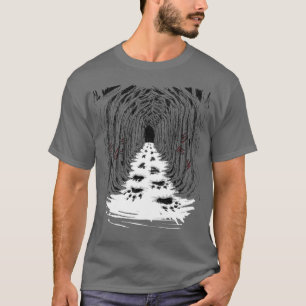 Weerwolf transformatie voetafdrukken t-shirt