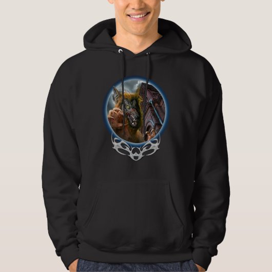 Weerwolf van Londen Volle Maan Horror Hoodie (Voorkant)