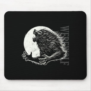 Weerwolf Volle Maan Creepy Monster Halloween Folkl Muismat