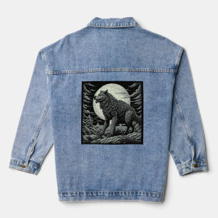  weerwolf voor de volle maan denim jacket