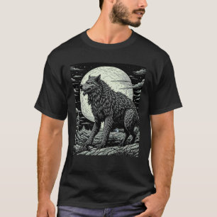  weerwolf voor de volle maan t-shirt