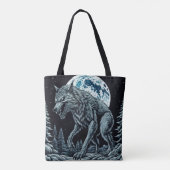  weerwolf voor de volle maan tote bag (Achterkant)
