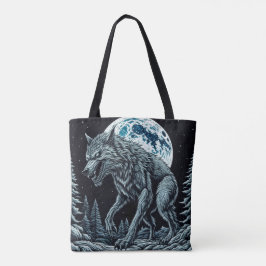  weerwolf voor de volle maan tote bag
