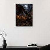Weerwolf vs Vampier Middeleeuwse Donkere Fantasy S Poster