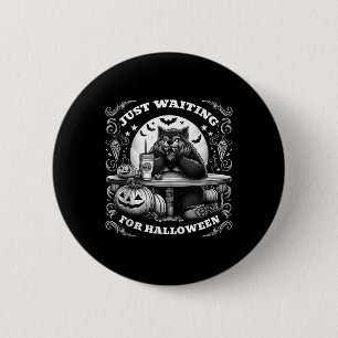 Weerwolf wacht op Halloween Spooky Scary N Ronde Button 5,7 Cm