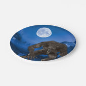 Weerwolf Wolf Halloween Volle Maan Partij Papieren Bordje (Gekanteld)