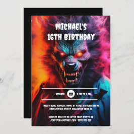 Weerwolf wolf man Halloween kostuum party voor vol Kaart