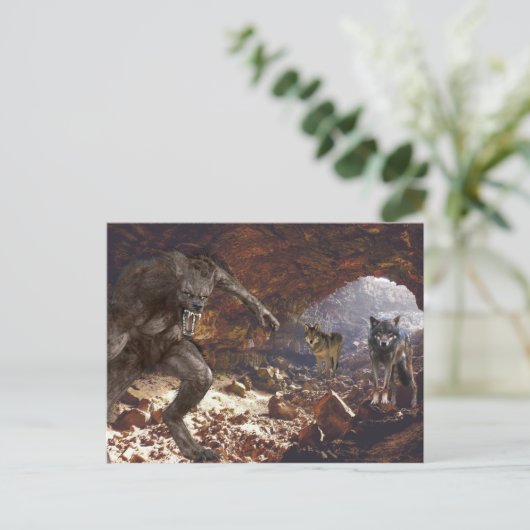 Weerwolf Wolf Pack Cave Briefkaart (Staand voorkant)