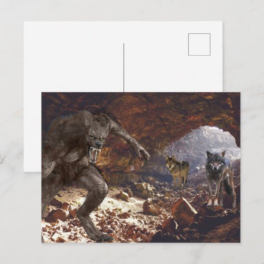 Weerwolf Wolf Pack Cave Briefkaart (Voorkant / Achterkant)