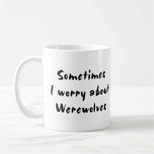 weerwolf zorgen over koffiemok (Links)