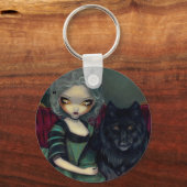 "Weerwolf: Zwart" Sleutelhanger (Voorkant)