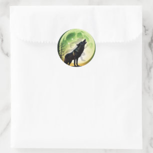 weerwolfgehuil ronde sticker