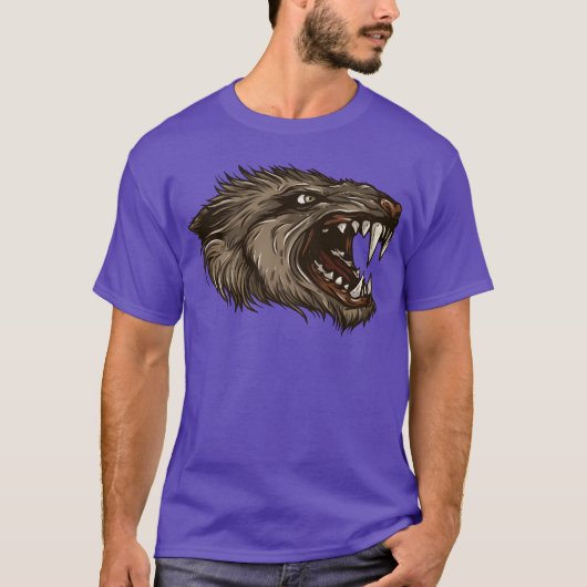 weerwolfkopdierwildlife grappig t-shirt (Voorkant)