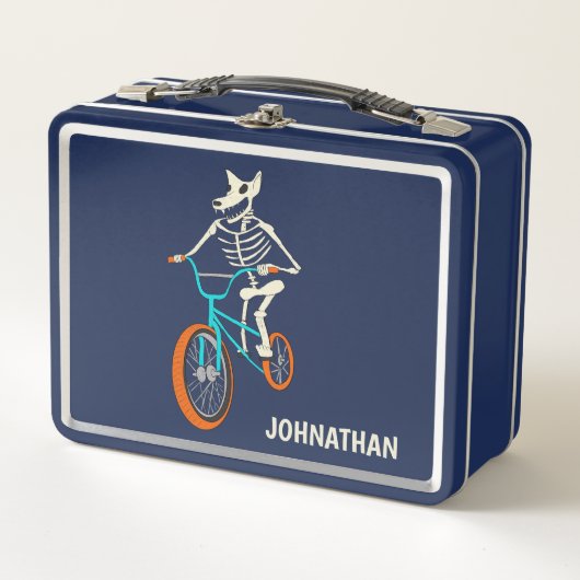 Weerwolfskelet op een BMX-fiets Gepersonaliseerd (Voorkant)