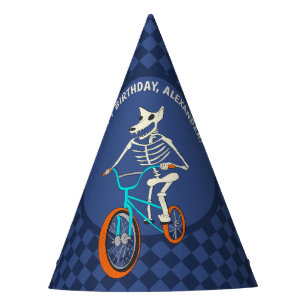 Weerwolfskelet op een BMX-fiets Jongens Verjaardag Feesthoedjes