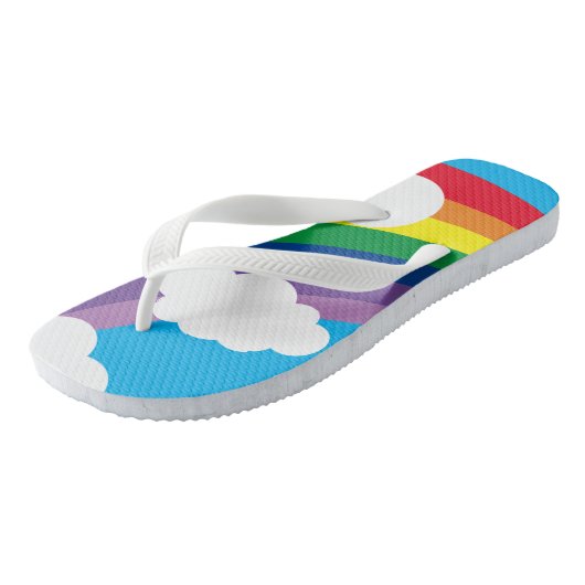 Weerwolk, regendruppels en regenboogTeenslippers Teenslippers (Schuin)