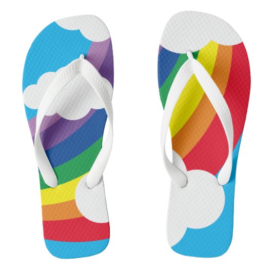 Weerwolk, regendruppels en regenboogTeenslippers Teenslippers (Voetbed)