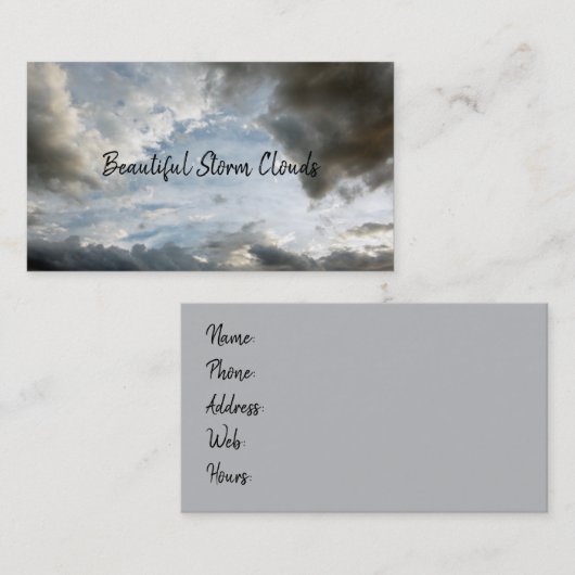 Weerwolken Stormy Sky Heavenly Cloudscape Visitekaartje (Voorkant / Achterkant)
