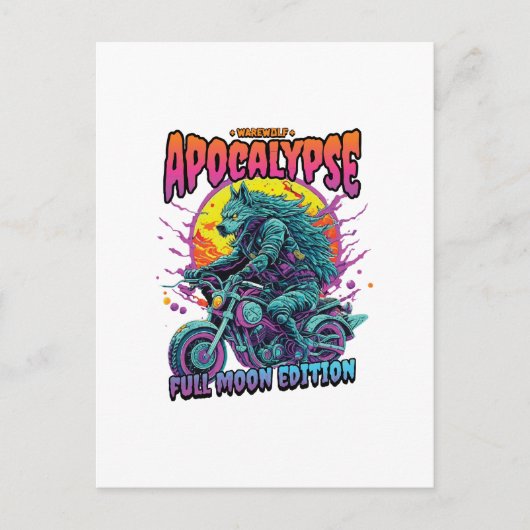 Weerwolven apocalyps briefkaart (Voorkant)