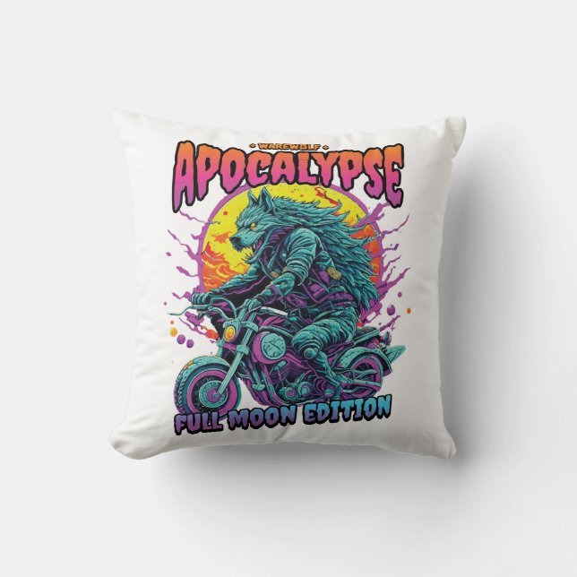 Weerwolven apocalyps kussen (Voorkant)