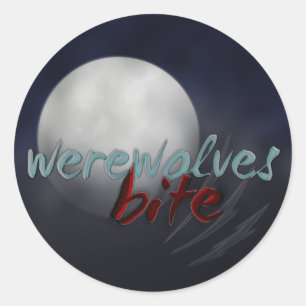 "Weerwolven bijten" sticker blad