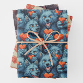 Weerwolven en Snoep Hitte Valentijnsdag Inpakpapier Vel (In situ)