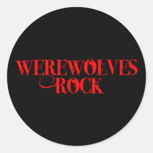 Weerwolven Rock Ronde Sticker